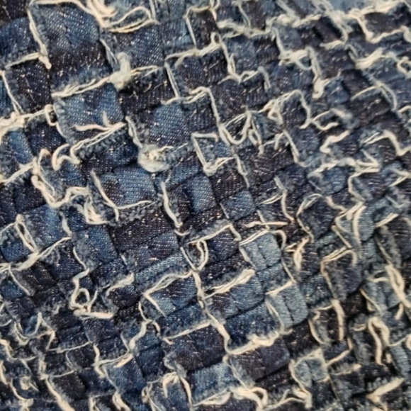 MONSERAT DE LUCCA Faded Denim Woven Tote RaRe** - Picture 5 of 10